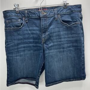 Tommy Hilfiger Mid Rise 8.5" Denim Shorts Dark Blue Women 14